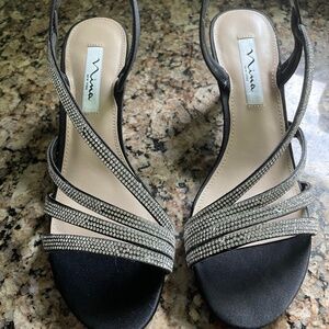 Nina Black Slingback Sandal - Size 9.5